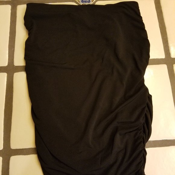 Moda International Victoria's Secret Black Ruched Waterfall Skirt - Picture 6 of 6